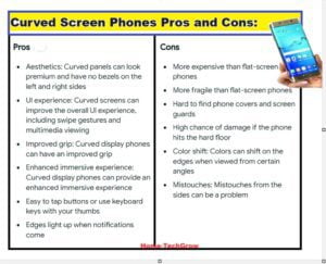 Pros and Cons of Curved mobiles in 2024