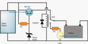 solar LED lamp circuit diagram 