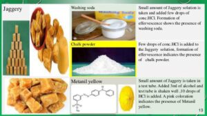 chemicals for adulteration of jaggery