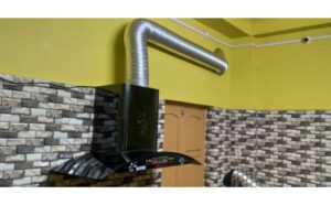 Comparison of kitchen chimney with duct for flue gas