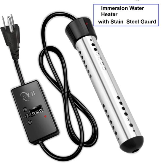 immersion water heater electric with steel guard