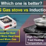 LPG stove and induction heating for cooking