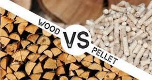 wood vs bamboo pellet from burning stove