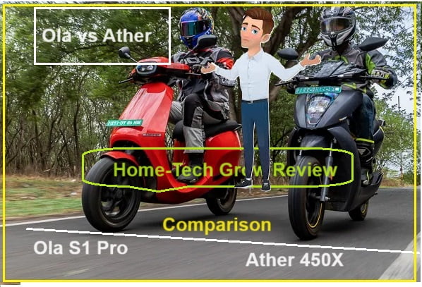 Comparison of Ola S1 Pro vs Ather 450x