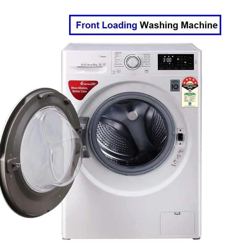 Front loading washing machines