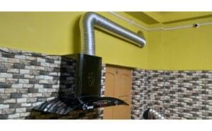 Comparison of kitchen chimney with duct for flue gas