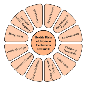 Health risk for some biomass cooking